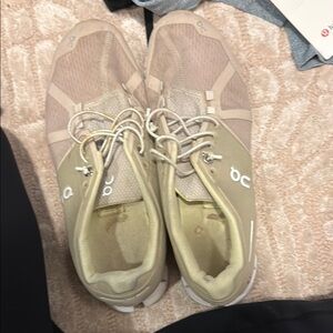 On Running Women's Beige Athletic Shoes